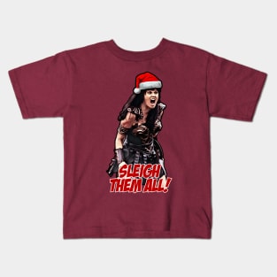 Xena Sleigh Them All Christmas Kids T-Shirt